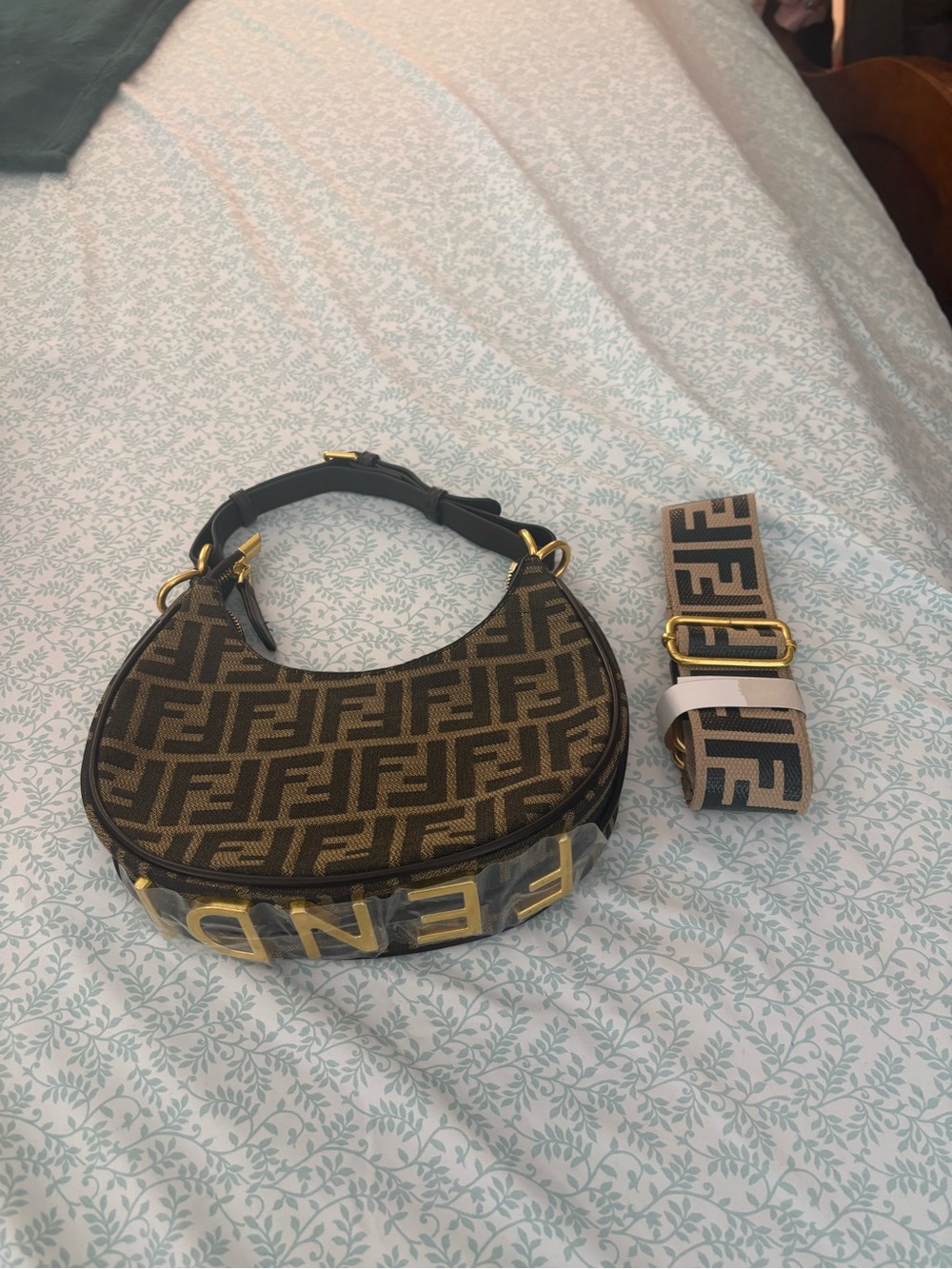 Brown FF Logo Mini bag - Picture 2 of 4
